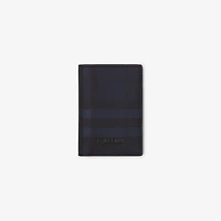 City Check Folding Card Case in Navy - Men, Technical, Cotton | Burberry® Official