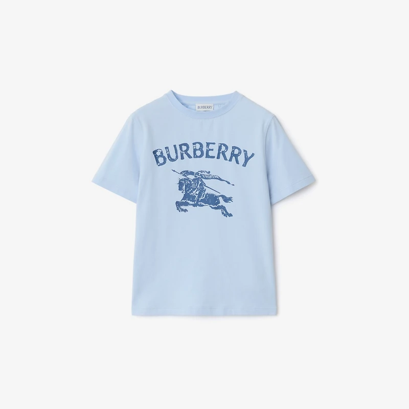 EKD Stretch Cotton T-shirt in Ice blue | Burberry® Official