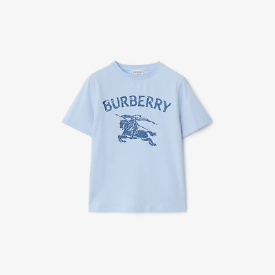 EKD Stretch Cotton T-shirt in Ice blue | Burberry® Official