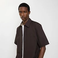 Regular Fit Cotton Poplin Shirt in Bark brown - Men | Burberry® Official
