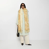 Wide Floral EKD Cashmere Scarf in Sand beige | Burberry® Official