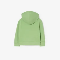 Cotton Zip Hoodie in Honeydew green | Burberry® Official