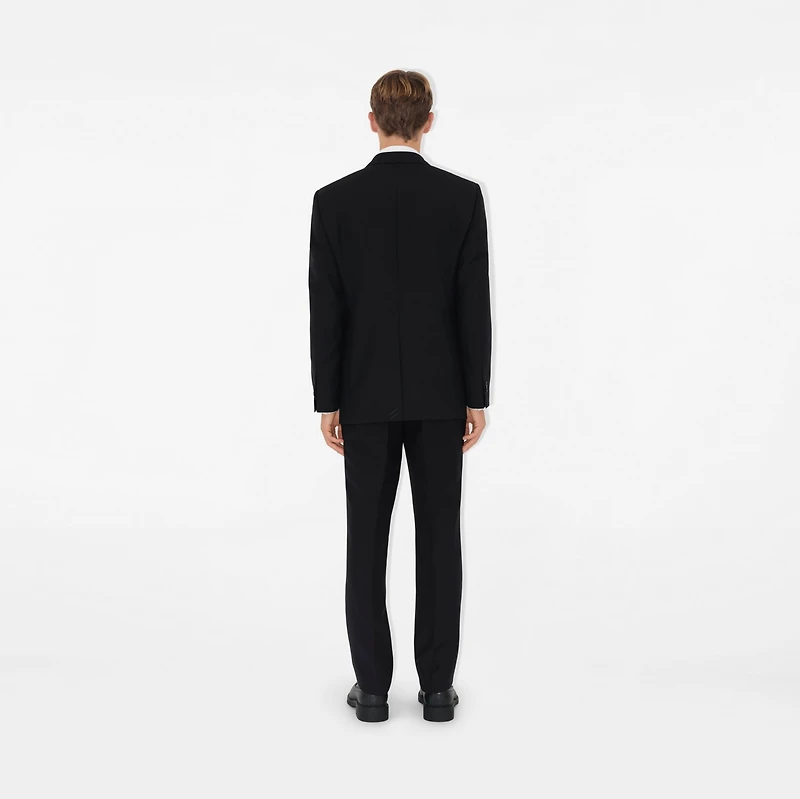 Wool Mohair Tailored Jacket in Black - Men | Burberry® Official