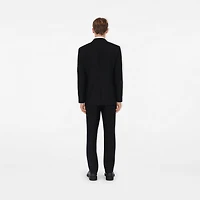 Wool Mohair Tailored Jacket in Black - Men | Burberry® Official