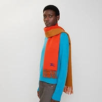 Reversible Cashmere Scarf in Tomato/squash | Burberry® Official