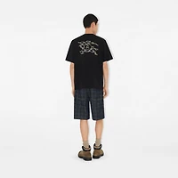Check EKD Cotton T-shirt in Black - Men | Burberry® Official