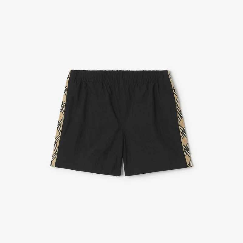 Check Trim Swim Shorts in Black | Burberry® Official