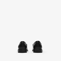 Leather Pembroke Loafers in Black - Men | Burberry® Official