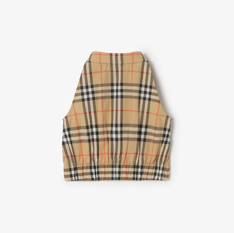 Check Cotton Shirt in Sand beige | Burberry® Official