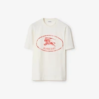 Knight Stamp Towelling T-shirt in Chalk white - Men, Cotton | Burberry® Official