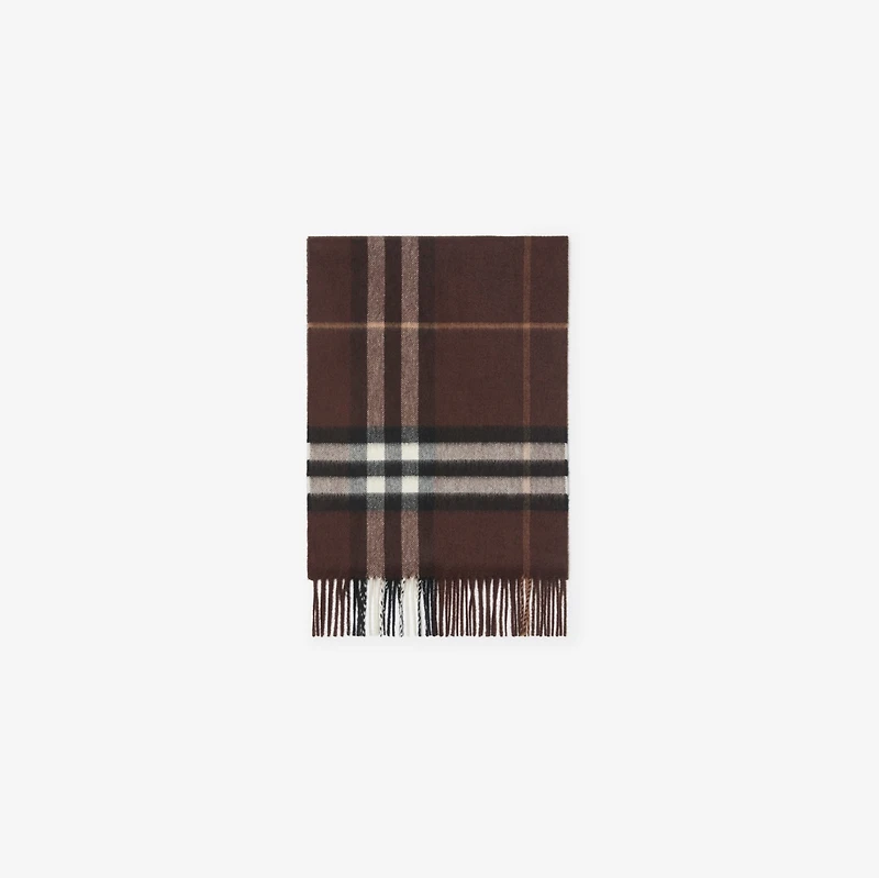 Check Cashmere Scarf in Treacle | Burberry® Official