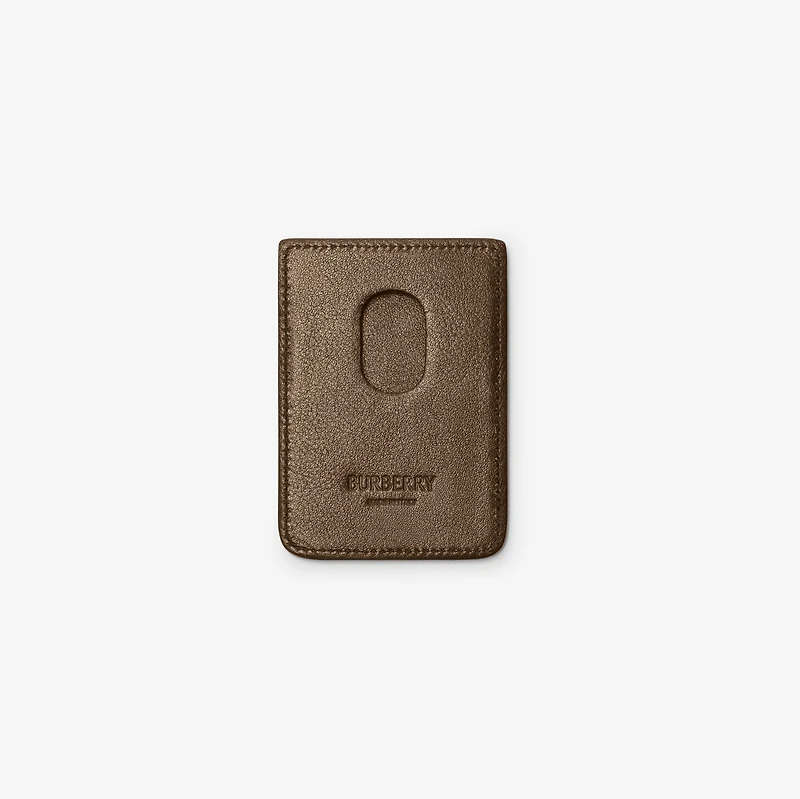 Pop Check Magnetic Card Case in Sand beige - Men | Burberry® Official