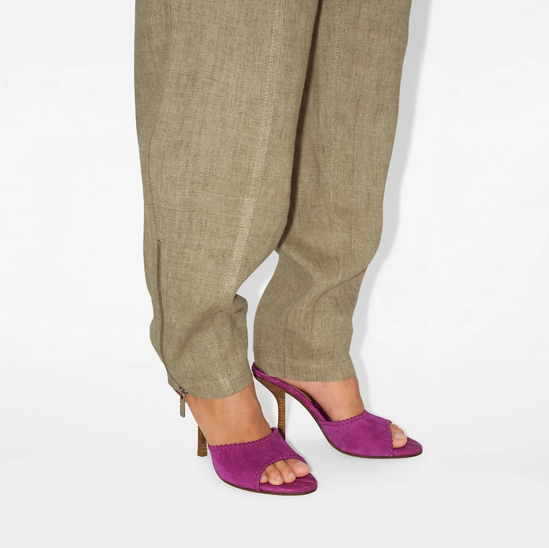 Suede Cabana Mules in Urchin - Women | Burberry® Official