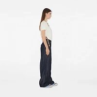 Panelled Denim Trousers in Indigo - Women | Burberry® Official