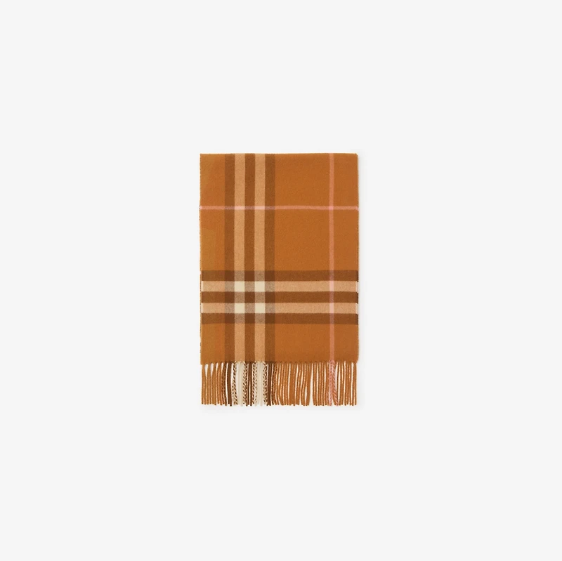 Check Cashmere Scarf in Squash | Burberry® Official