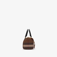 Mini Check Bowling Bag in Dark birch brown - Women | Burberry® Official