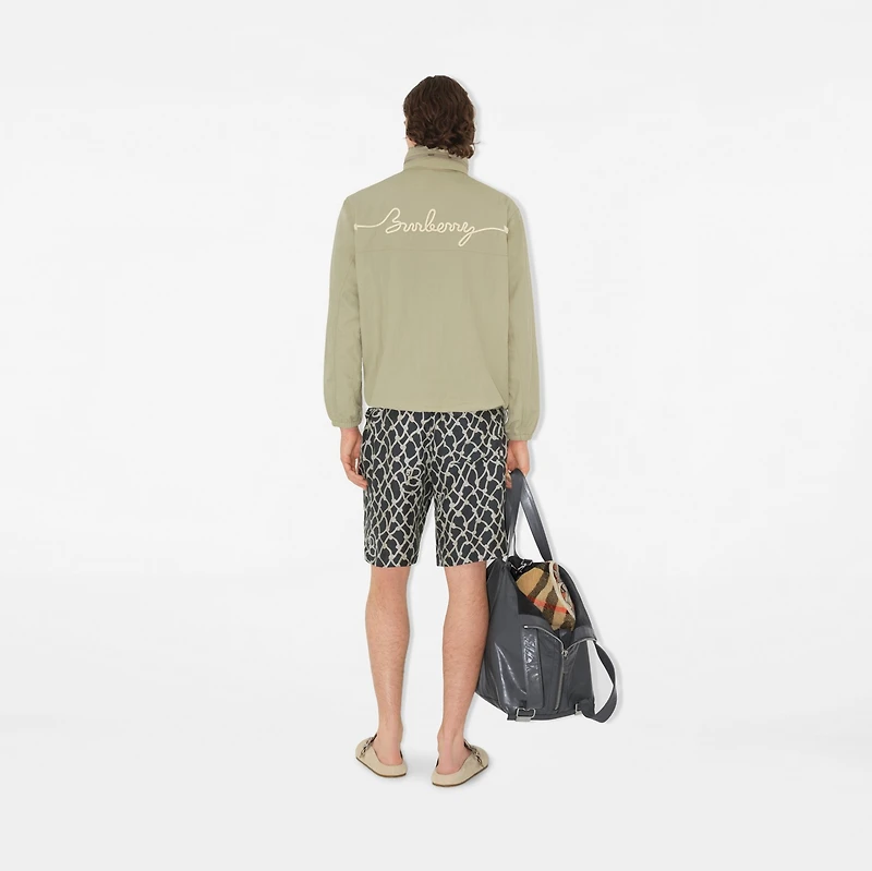 Knot Logo Nylon Jacket in Lichen - Men | Burberry® Official