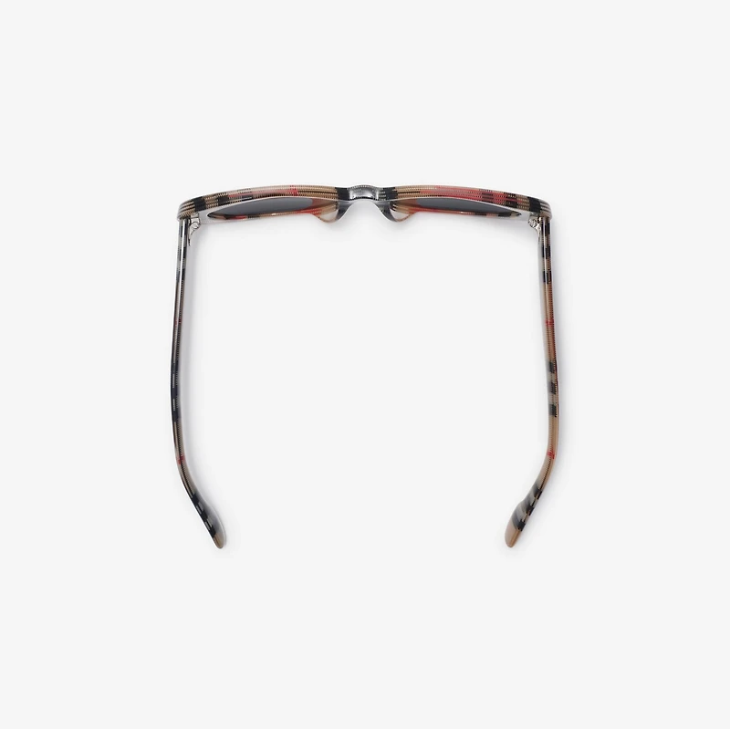 Check Oval Sunglasses in Antique yellow - Children | Burberry® Official