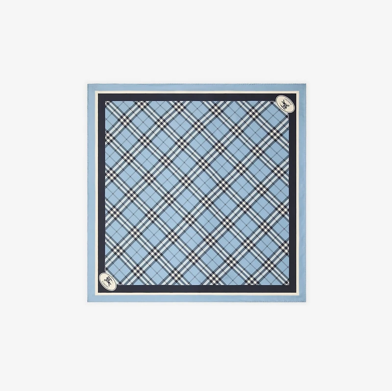 Check Silk Scarf in Bank | Burberry® Official
