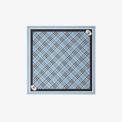 Check Silk Scarf in Bank | Burberry® Official