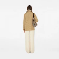 Quilted Nylon Barn Jacket in Flax/sand - Women | Burberry® Official