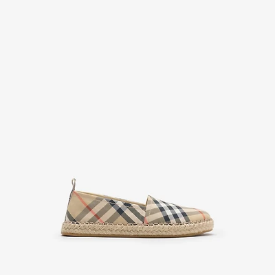 Check Espadrilles in Sand