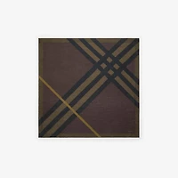 Check Cashmere Silk Scarf in Truffle brown | Burberry® Official