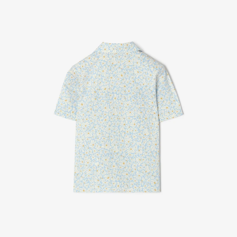 Daisy Cotton Poplin Shirt in Misty blue | Burberry® Official