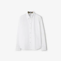 Regular Fit Cotton Poplin Shirt in White - Women | Burberry® Official