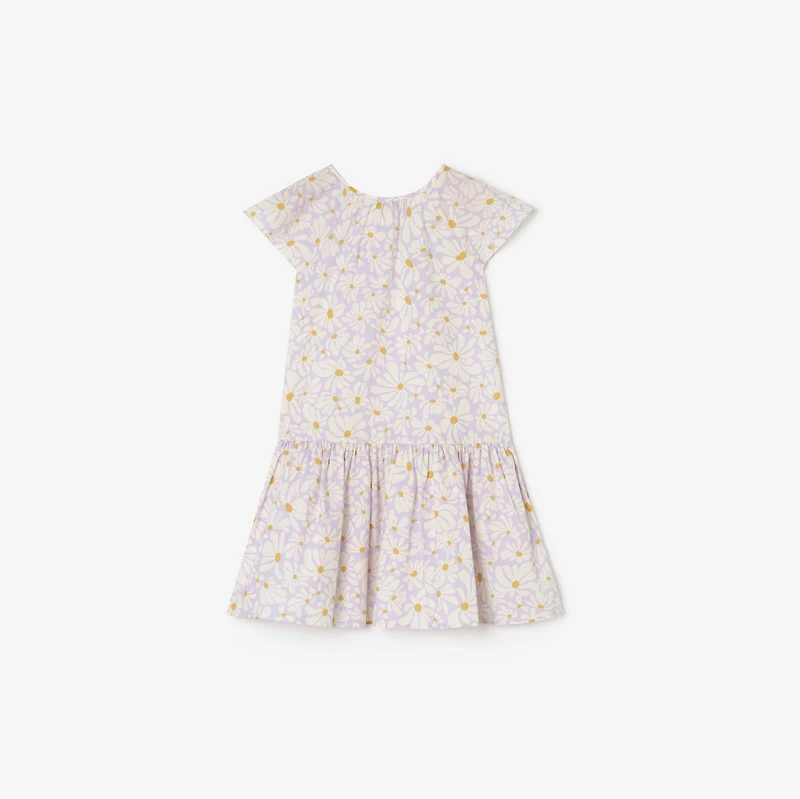 Daisy Cotton Dress in Wisteria purple | Burberry® Official