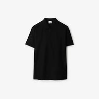 Cotton Polo Shirt in Black - Men | Burberry® Official