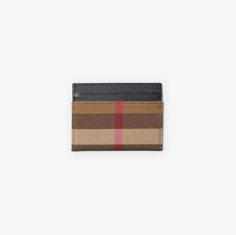 Check Card Case in Black - Women | Burberry® Official