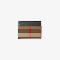 Check Card Case in Black - Women | Burberry® Official