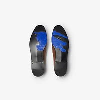 Leather Pearl Loafers in Pinecone - Men | Burberry® Official