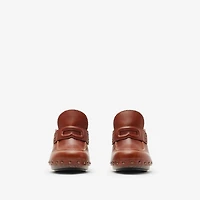 Leather Potter Clogs in Chestnut - Women | Burberry® Official