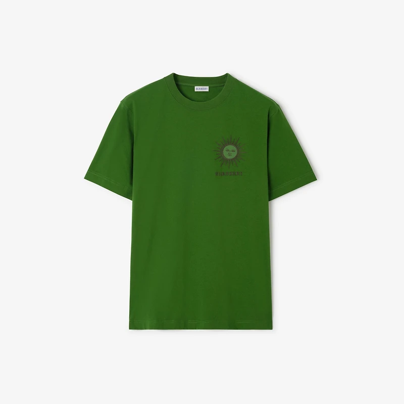 Sun Cotton T-shirt in Samphire green - Men | Burberry® Official