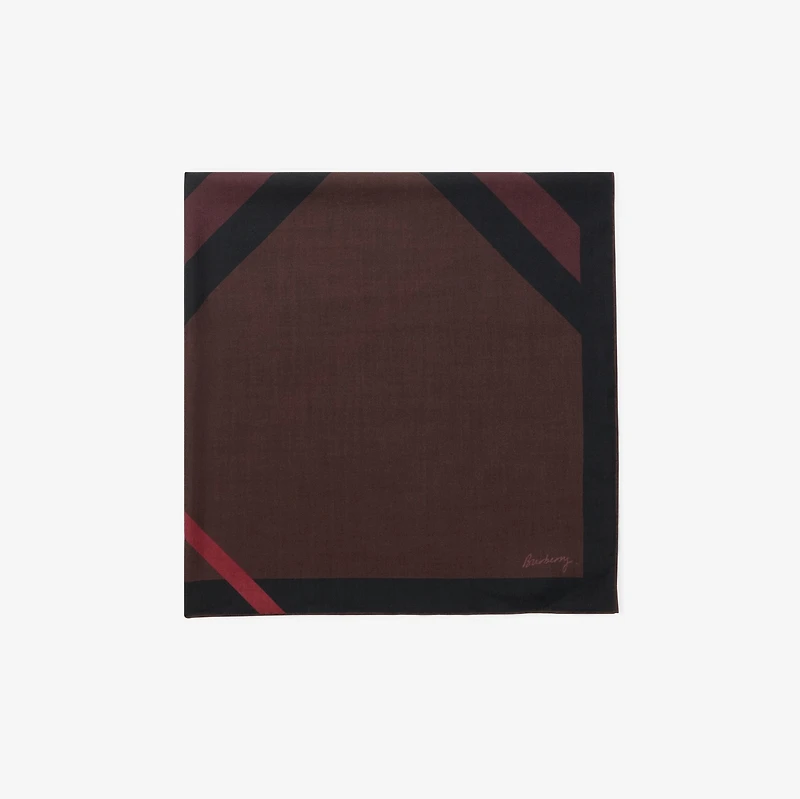 Check Cashmere Silk Scarf in Ruby red | Burberry® Official