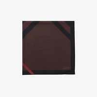 Check Cashmere Silk Scarf in Ruby red | Burberry® Official
