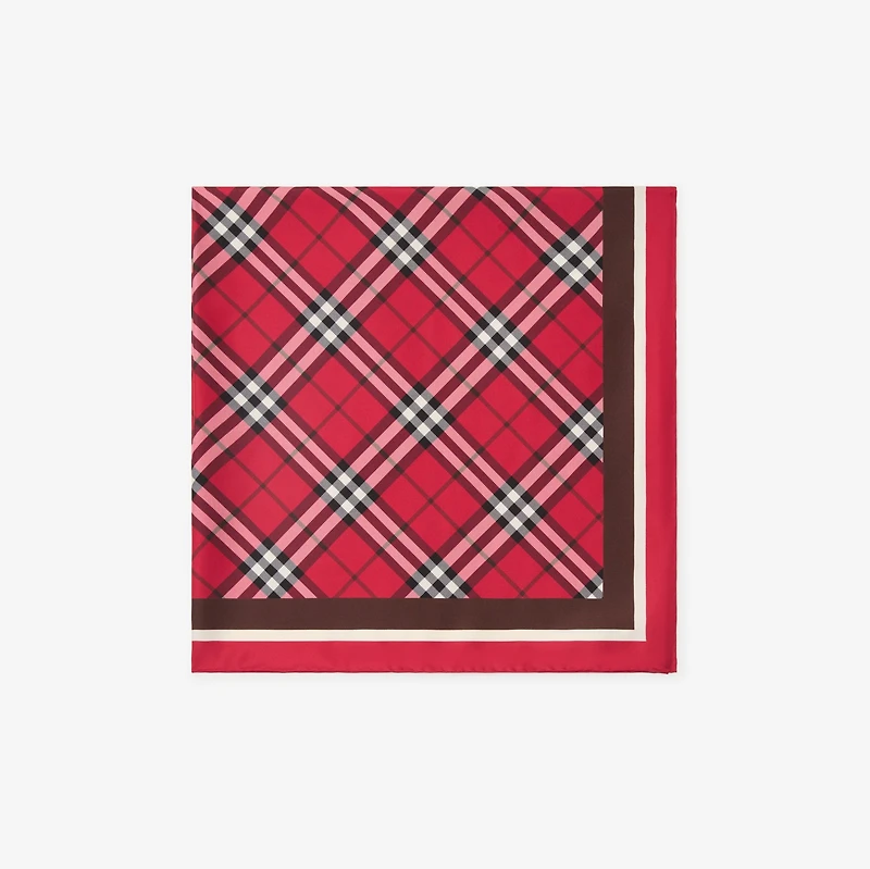 Check Silk Scarf in Post | Burberry® Official