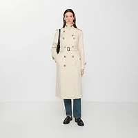 Long Tropical Gabardine Waterloo Trench Coat in Clam beige - Women | Burberry® Official
