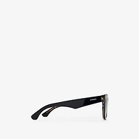 Check Square Sunglasses in Black/check | Burberry® Official