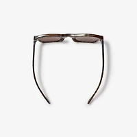 Check Square Sunglasses in Birch brown - Men | Burberry® Official