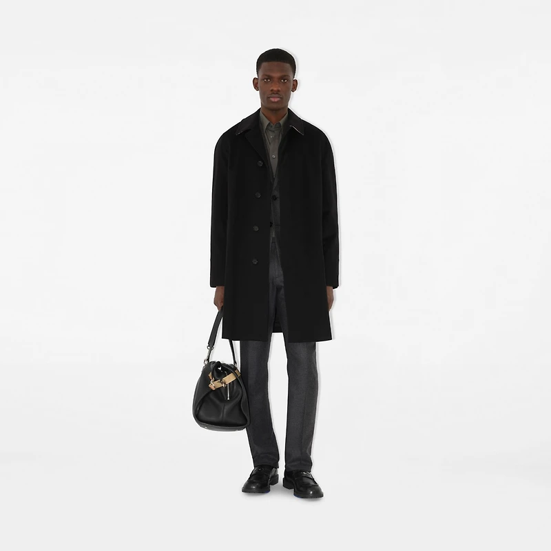 Mid-length Cashmere Car Coat in Black - Men | Burberry® Official