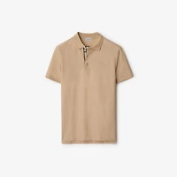 Cotton Polo Shirt in Soft fawn beige - Men | Burberry® Official