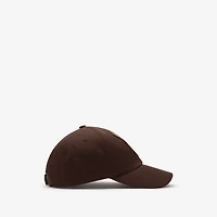 Thistle Shield Gabardine Baseball Cap in Treacle brown - Men | Burberry® Official