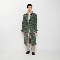 Long Baroque Viscose Blend Trench Coat in Vine green - Men | Burberry® Official