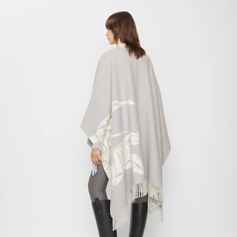 EKD Wool Cashmere Cape in Pigeon grey | Burberry® Official