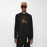Long-sleeve EKD Cotton T-shirt in Black - Men | Burberry® Official