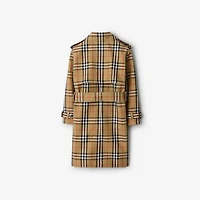 Check Cotton Twill Trench Coat in Sand beige | Burberry® Official