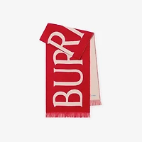 Logo Wool Scarf in Post | Burberry® Official